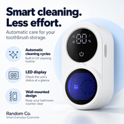 Smart UV-C Toothbrush Holder with Automatic Drying | Wall Mounted