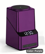 4-in-1 Rotating Magnetic Wireless Charging Station with Digital Clock