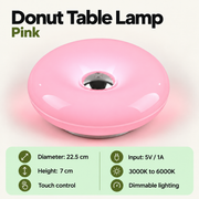 Dimmable Donut Table Lamp | Touch Control & 3 Light Tones