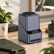 4-in-1 Rotating Magnetic Wireless Charging Station with Digital Clock