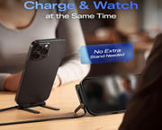 27W Fast-Charging Cable with Built-In Phone Stand