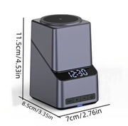 4-in-1 Rotating Magnetic Wireless Charging Station with Digital Clock