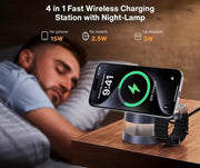 4-in-1 Magnetic Wireless Charging Station + Dual-Light Lamp