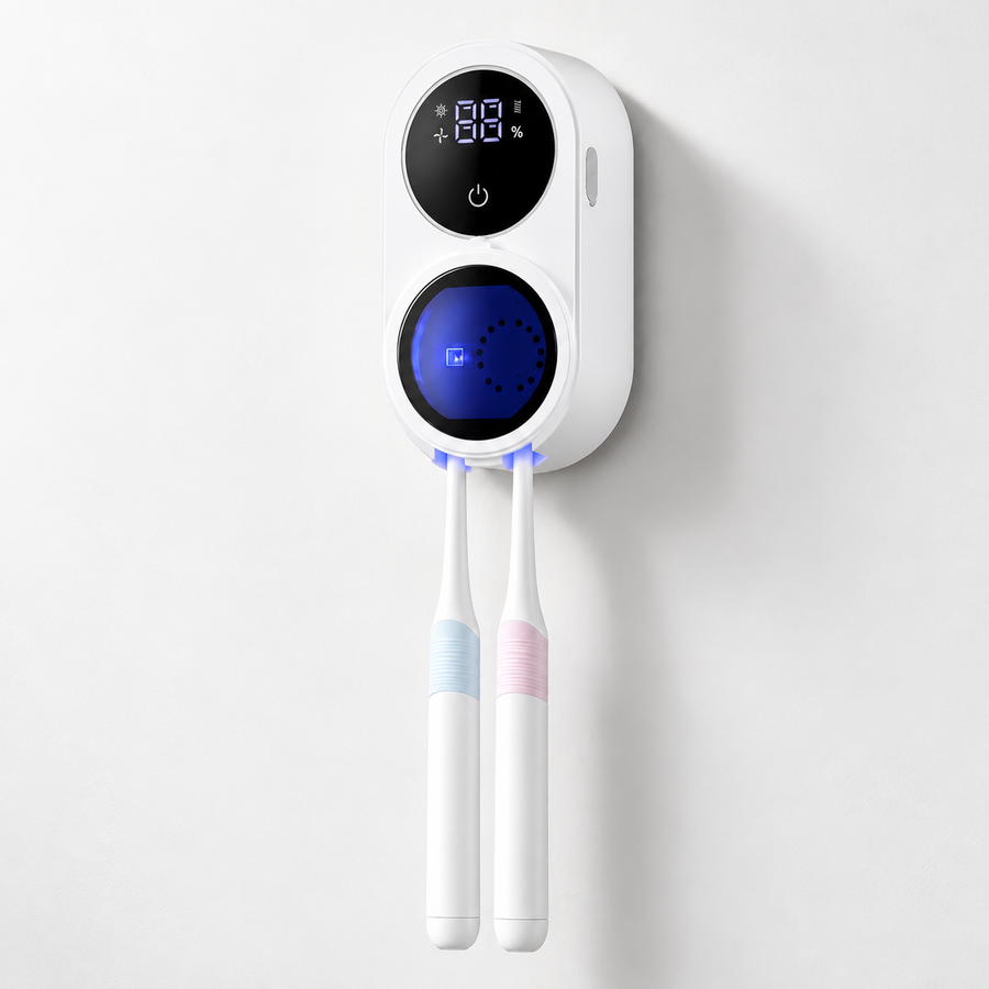 Smart UV-C Toothbrush Holder with Automatic Drying | Wall Mounted