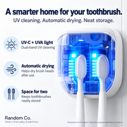 Smart UV-C Toothbrush Holder with Automatic Drying | Wall Mounted