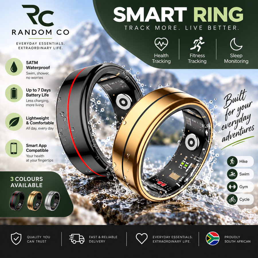 Smart Health & Fitness Ring | Sleep, Heart Rate & Activity Tracker | 5ATM Waterproof