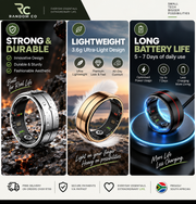 Smart Health & Fitness Ring | Sleep, Heart Rate & Activity Tracker | 5ATM Waterproof