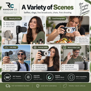 Magnetic Phone Camera Grip with LED Fill Light & Bluetooth Remote