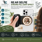 Magnetic Phone Camera Grip with LED Fill Light & Bluetooth Remote